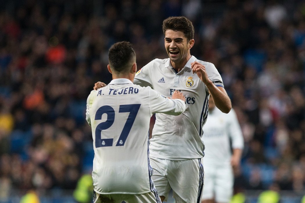 Enzo Zidane, alias Enzo Fernandez, slaví gól za Real Madrid