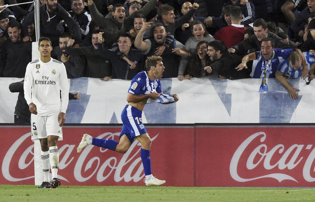 Manu García se raduje z gólu, kterým v nastavení srazil Real Madrid