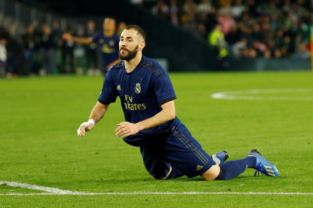 Karim Benzema v nepodařeném zápase Realu na půdě Betisu