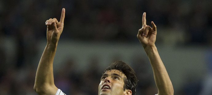 Brazilec Kaká se raduje z trefy proti Villarrealu
