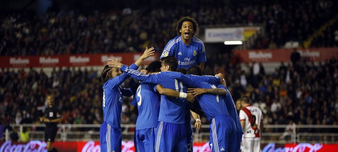 Real Madrid slaví branku do sítě Vallecana