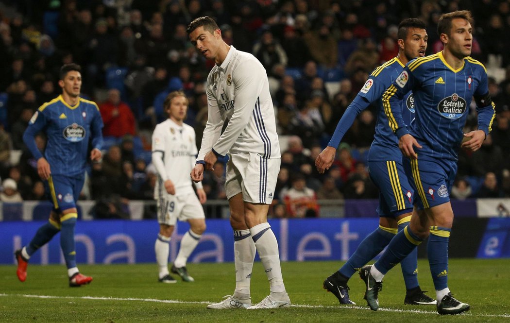 Zklamaný Cristiano Ronaldo, ani jemu se střelecky nedaří