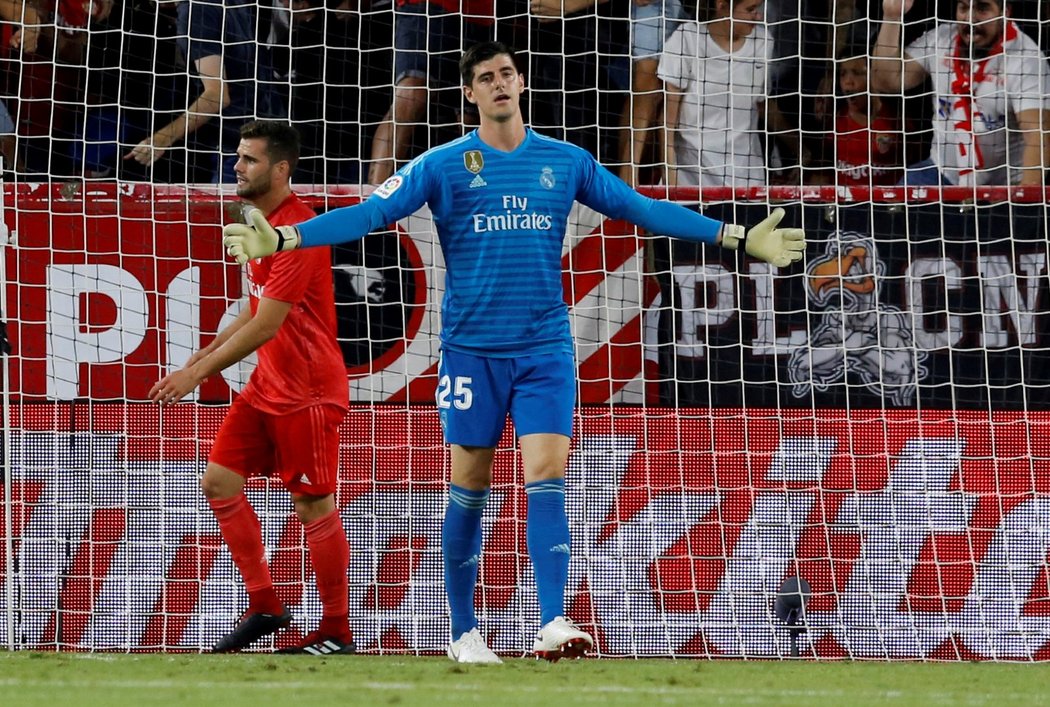 Naštvaný gólman Realu Madrid Thbaut Courtois