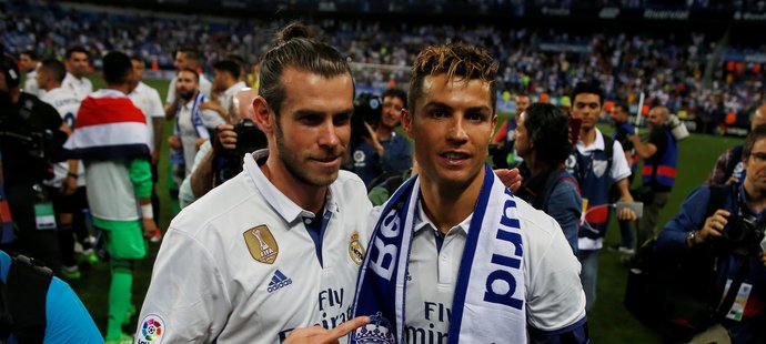 Gareth Bale a Cristiano Ronaldo, jedny z největších hvězd mistrovského Realu