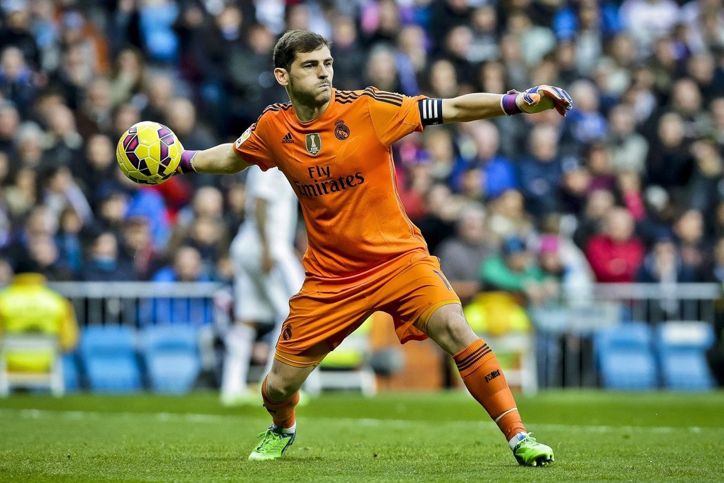 Brankář Realu Madrid Iker Casillas proti Malaze moc práce neměl