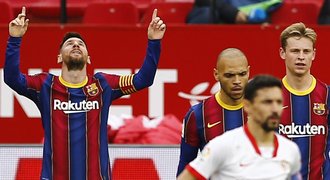 Messi řídil výhru Barcelony. V Seville jednou skóroval i nahrával
