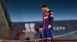 Zklamaný Lionel Messi poté, co Barcelona prohrávala v Superpoháru proti Bilbau