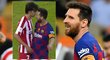 Barcelonský Lionel Messi se během semifinále španělského Superpoháru dostal do křížku s mladíkem Atlétika Madrid Joaem Félixem