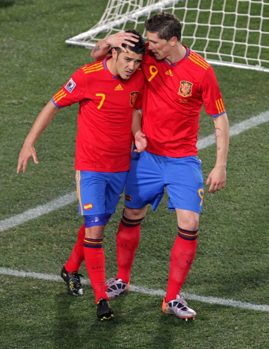 David Villa spolu s Fernando Torresem.