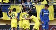 Fotbalisté Villarrealu se radují z gólu v zápase s Getafe