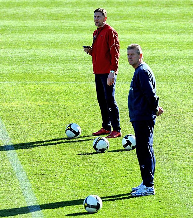 Trenérské duo letenských - Martin Hašek a Jozef Chovanec Trenérské duo letenských - Martin Hašek a Jozef Chovanec