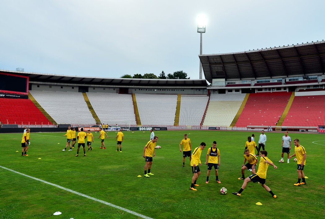 Sparťané už poznali stadion, na kterém budou hrát s CZ Bělehrad