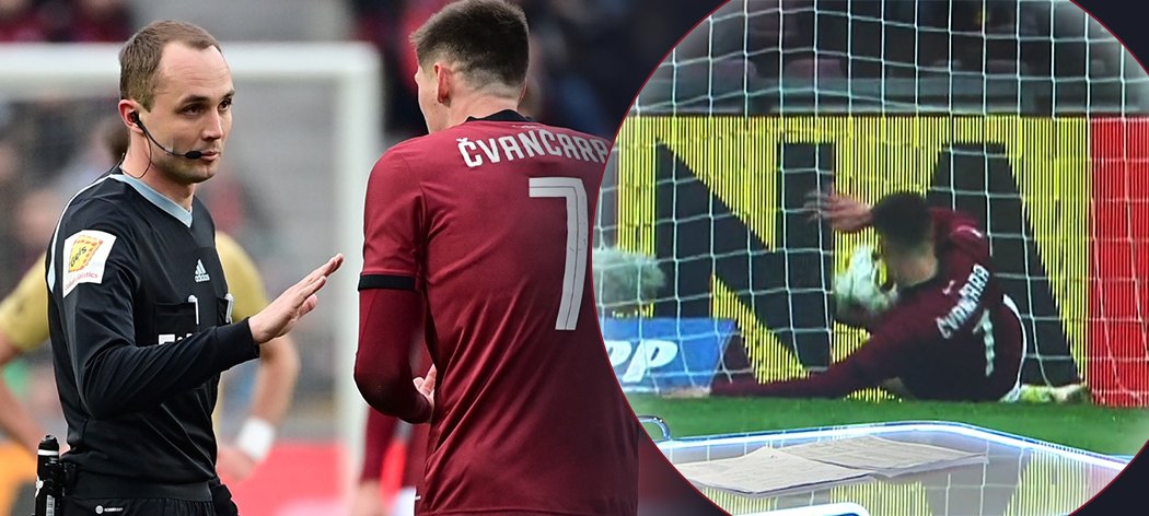 Tomáši Čvančarovi nebyl uznán gól proti Brnu kvůli hře rukou. Dostupné záběry ale odhalily, že míč hrál obličejem