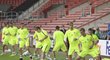 Sparťanští fotbalisté na tréninku před zápasem se Southamptonem