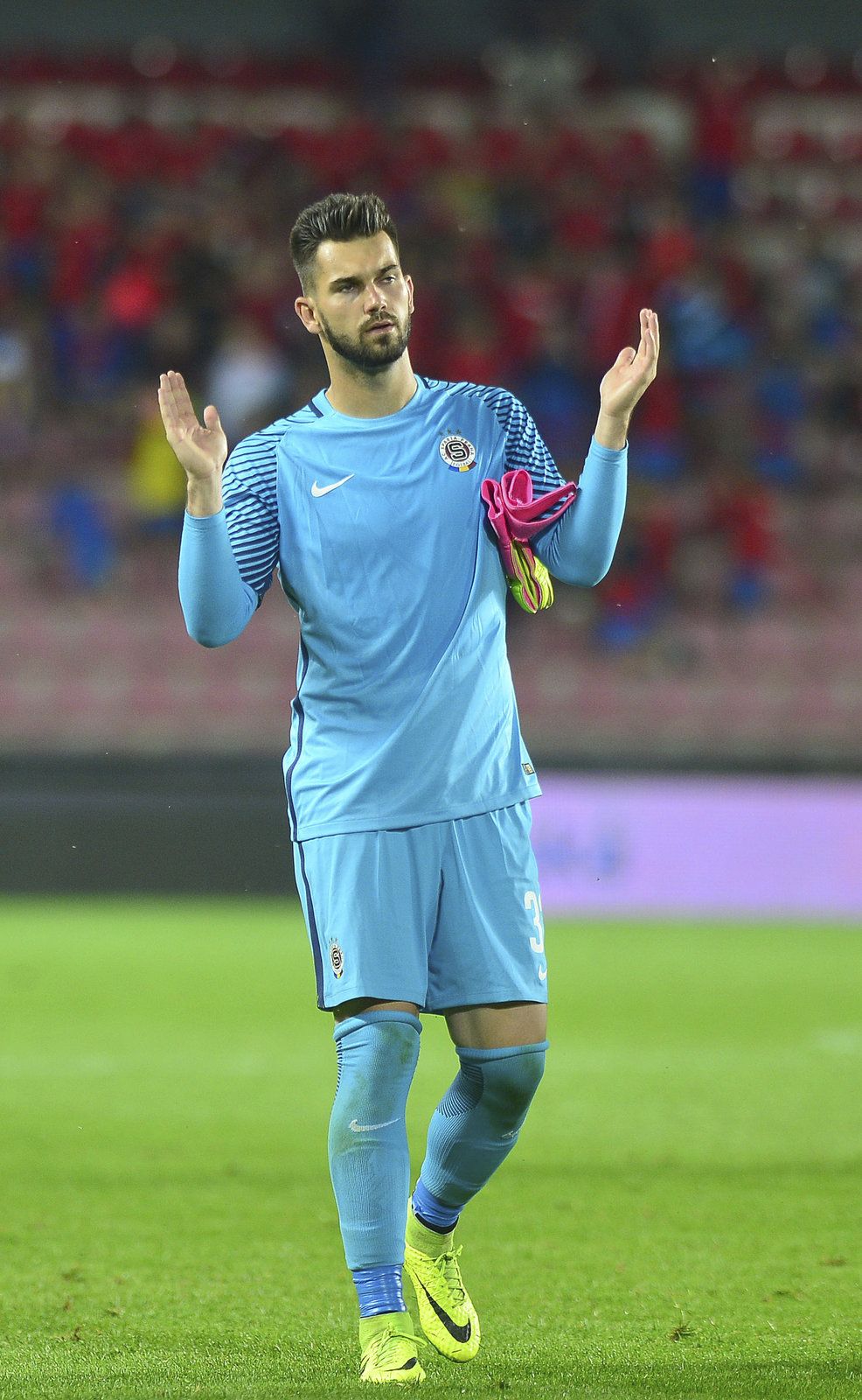 Brankář Sparty Tomáš Koubek odchytal druhý poločas přípravného duelu s Fenerbahce Istanbul.