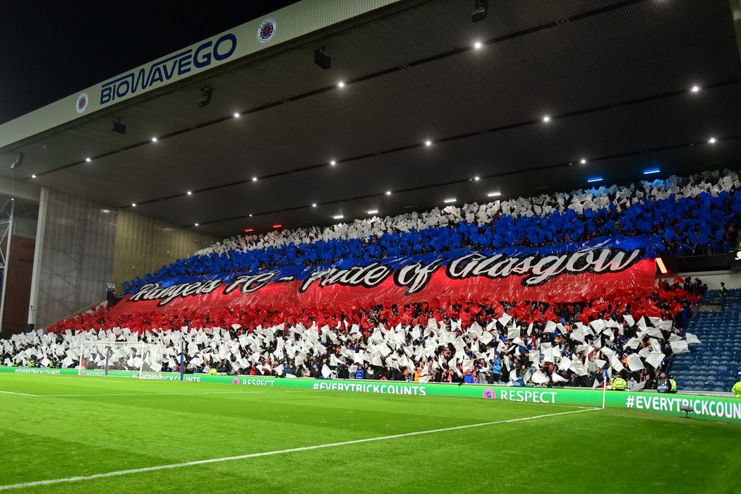 Atmosféra před utkáním Rangers proti Spartě v Evropské lize