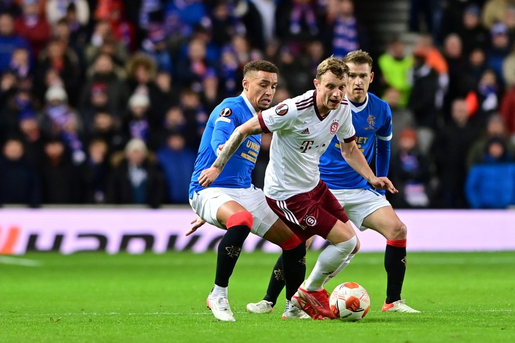 Ladislav Krejčí starší v zápase Sparty proti Rangers