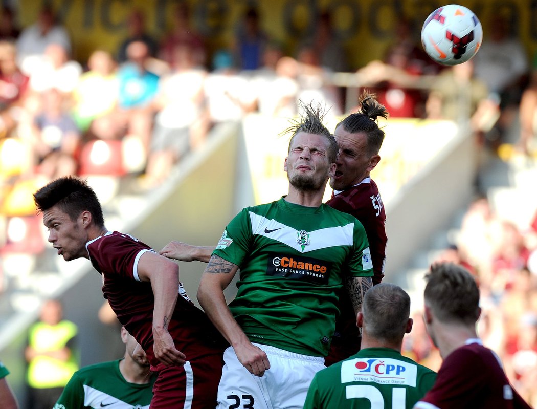 Fotbalová Sparta nakonec porazila Jablonec těsně 2:1