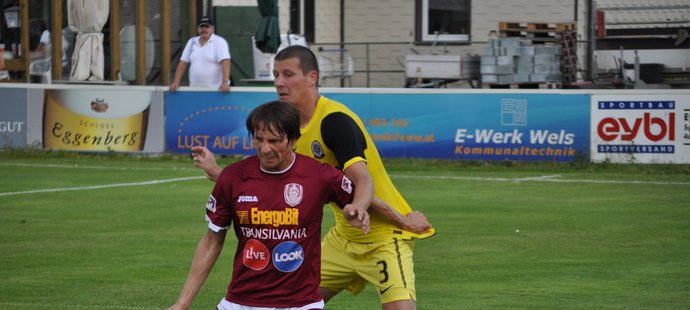 Manuel Pamič v utkání Sparty s rumunskou Kluží
