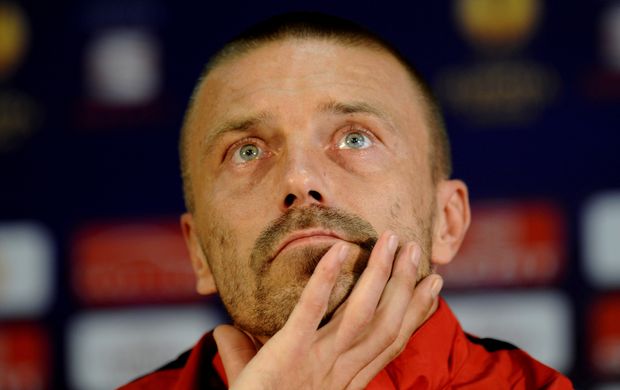 Tomáš Řepka na tiskové konferenci Tomáš Řepka na tiskové konferenci