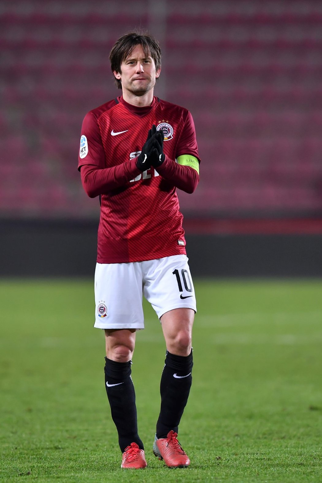 KONEC. Poslední zápas kariéry odehrál Tomáš Rosický 3. prosince 2017 proti Mladé Boleslavi. Letenští vyhráli 3:0