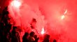 Fanoušci pražské Sparty si do Příbrami přivezli pyrotechniku