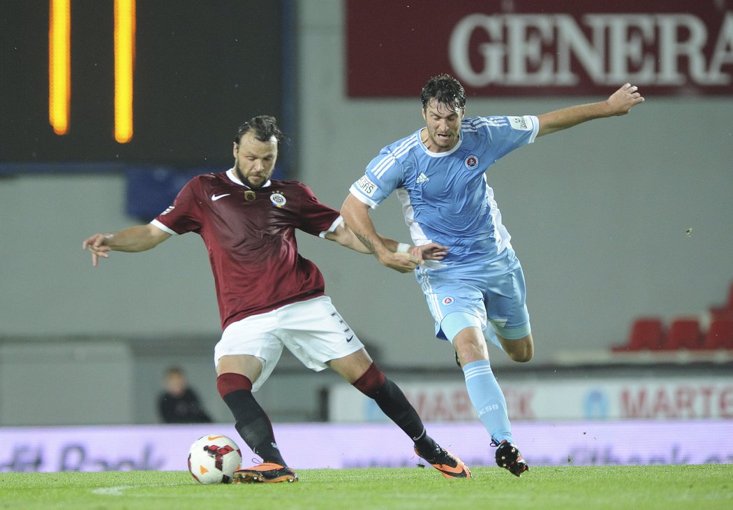 Pavel Fořt už jednou proti Spartě za Slovan nastoupil. V říjnu 2013 v přátelském utkání.