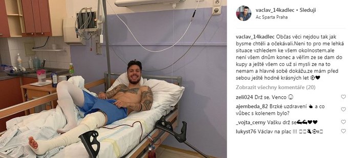 Sparťan Václav Kadlec je po operaci kolene