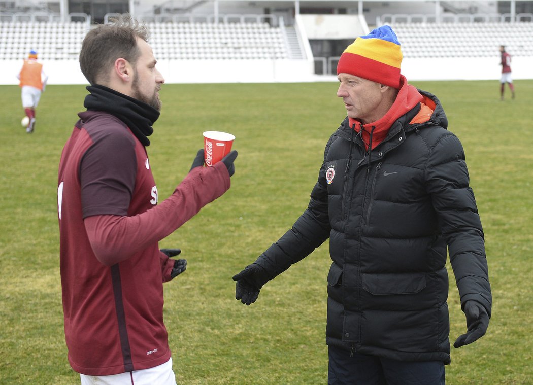 Sparťanský kouč Zdeněk Ščasný a záložník Marek Matějovský