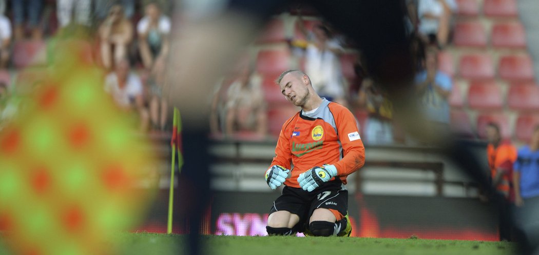 Stanislav Dostál byl na penaltu Bořka Dočkala krátký