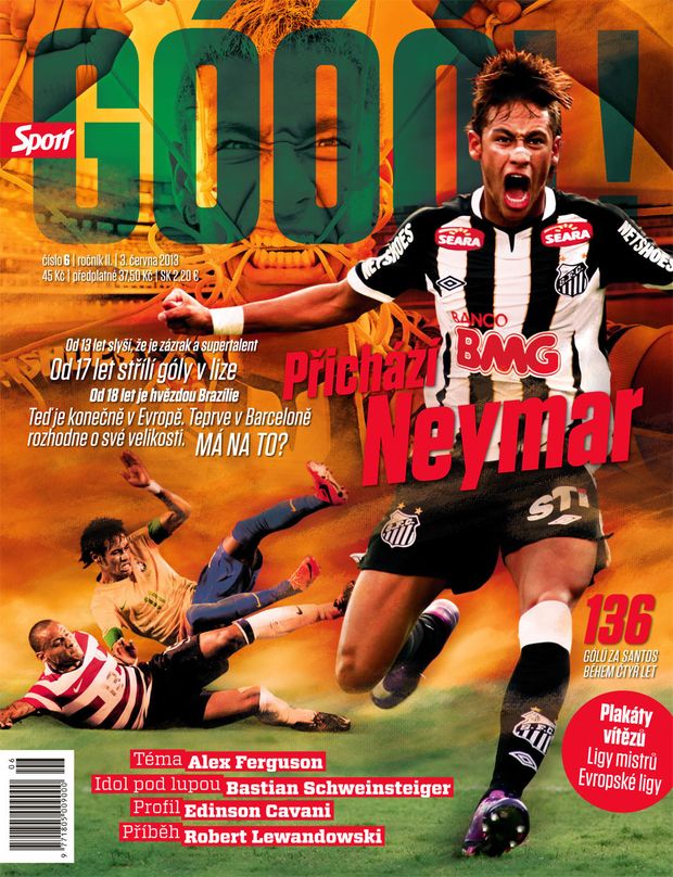 Obálka červnového čísla časopisu Sport Góóól Obálka červnového čísla časopisu Sport Góóól