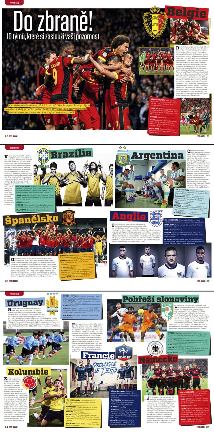 Nový Sport GÓÓÓL přináší kvalitní materiály nejen o fotbalovém mistrovství světa