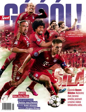 Titulní strana květnového čísla časopisu Sport Góóól