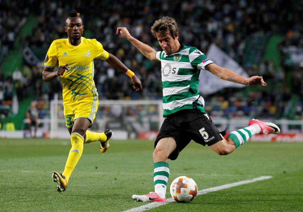 Obránce Fabio Coentrao se může pyšnit angažmá v Realu Madrid, nyní hájí barvy Sportingu