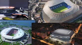 OSM nových chrámů! Podívejte se, jak Chelsea či Real vylepší stadion