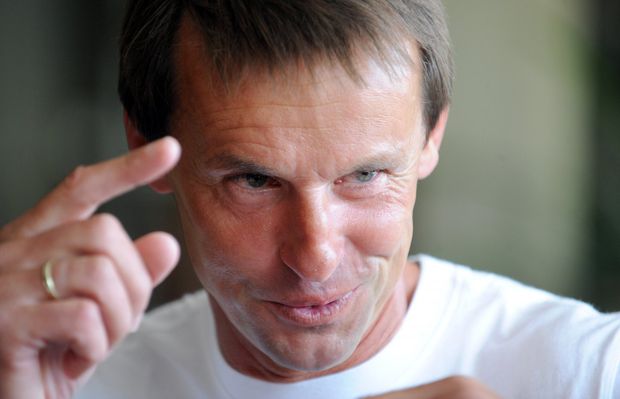 František Straka při rozhovoru pro deník Sport František Straka při rozhovoru pro deník Sport