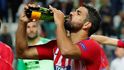 Oslavy hráčů Atlétika Madrid po triumfu v Superpoháru UEFA nad Realem Madrid