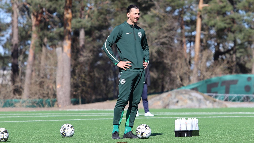 Zlatan Ibrahimovic trénoval v době koronaviru se švédským Hammarby