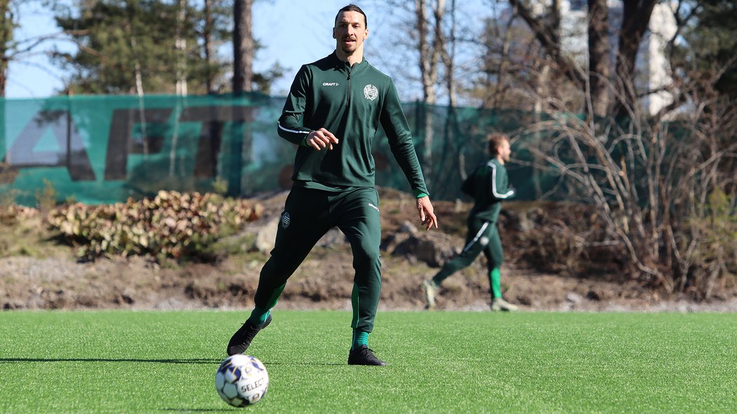 Zlatan Ibrahimovic trénuje v době koronaviru se švédským Hammarby