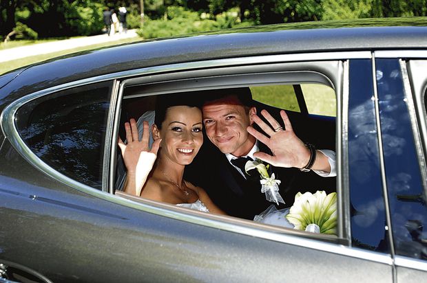 Novomanželé Václav Svěrkoš a Jana Pavelková Novomanželé Václav Svěrkoš a Jana Pavelková