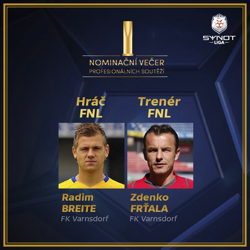 Nejlepším trenérem FNL byl vybrán Zdeňko Frťala (FK Varnsdorf) a hráčem pak Radim Breite ze stejného klubu.