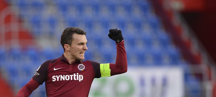 David Lafata poslal Spartu v utkání s Baníkem Ostrava do vedení