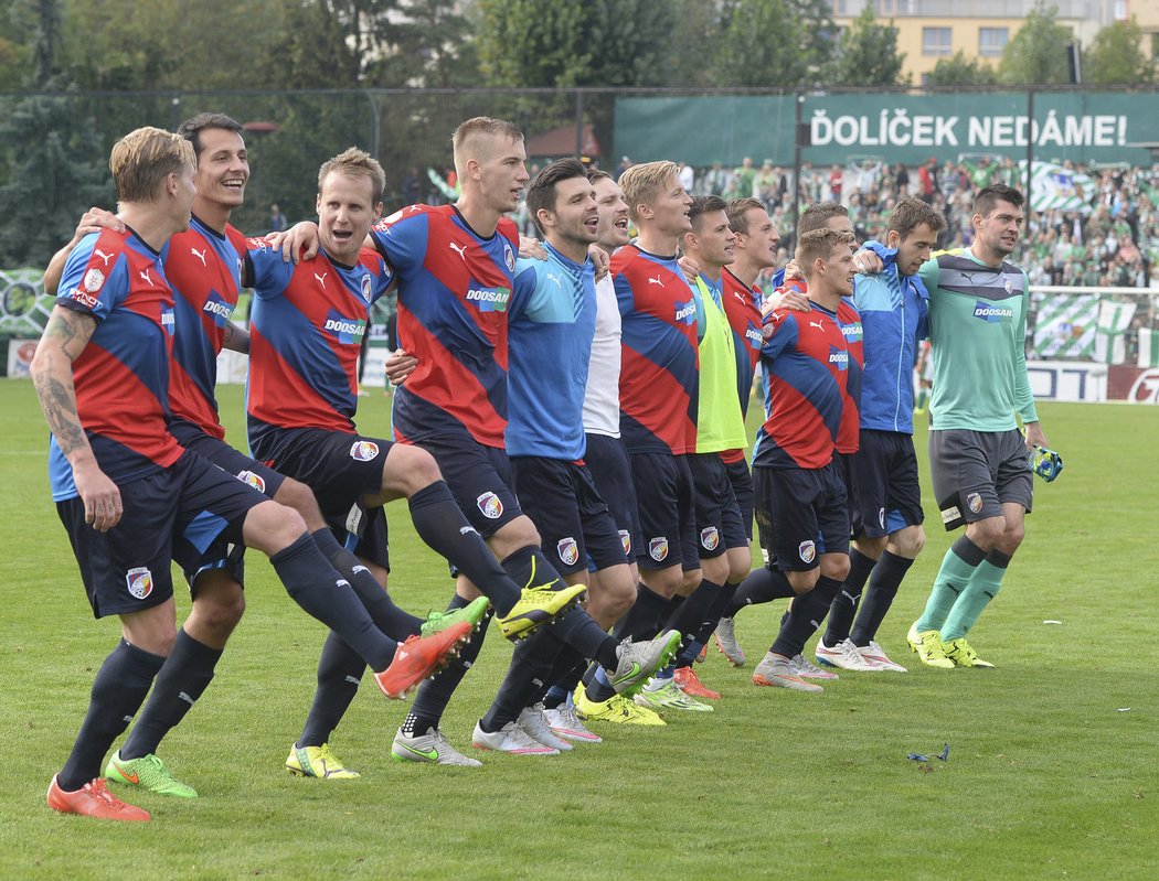 Fotbalisté Plzně slaví triumf nad Bohemians