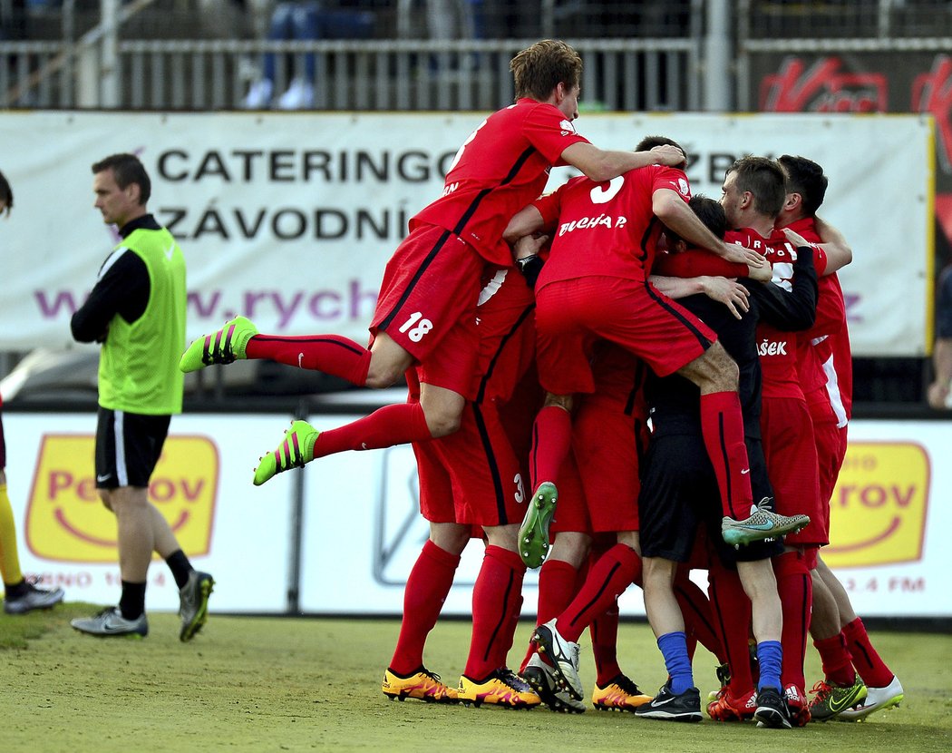 Brno zalila radost. Zbrojovka doma vyhrála nad Spartou 1:0 po gólu Aloise Hyčky.