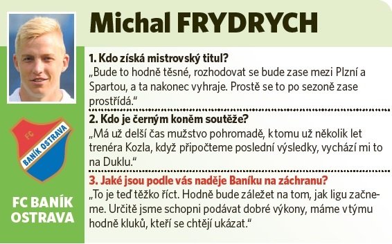 Kapitán Baníku Michal Frydrych