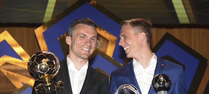 Ocenění hráči ze Sparty: David Lafata (vlevo) a Bořek Dočkal