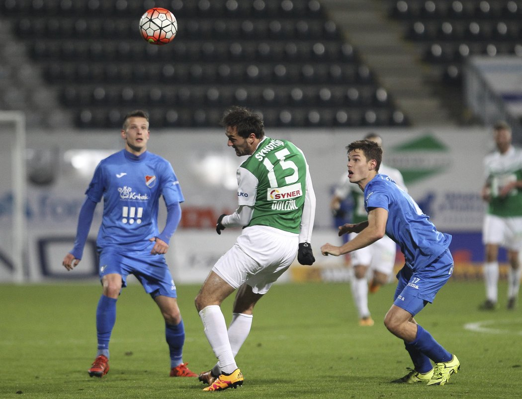 Střelci. V zápase Jablonce s Baníkem se trefil jak domácí Doležal, tak i hostující Vraštil.