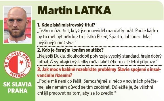 Kapitán Slavie Martin Latka