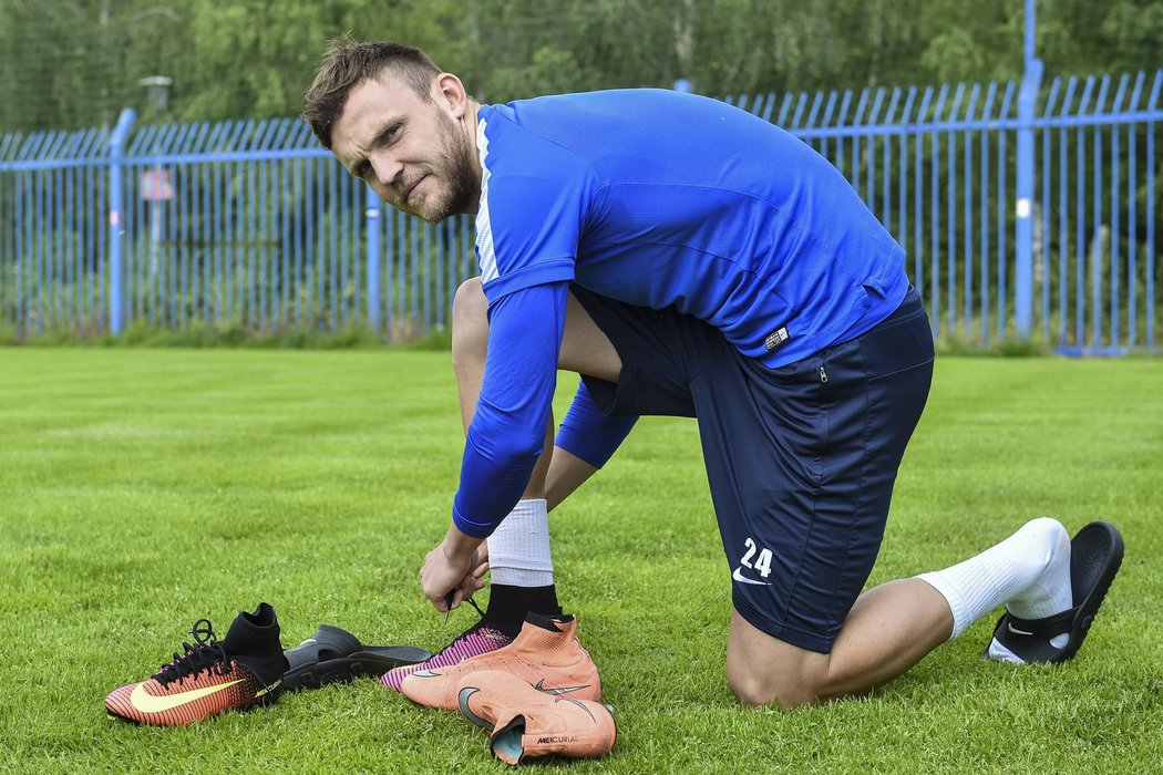 Daniel Bartl před tréninkem Slovanu