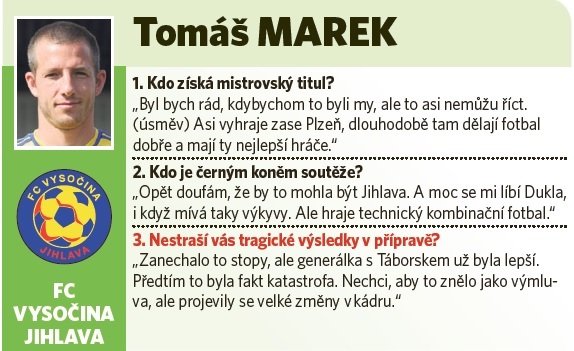 Kapitán Jihlavy Tomáš Marek